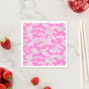 Servilleta De Papel Patrón de camuflaje rosa