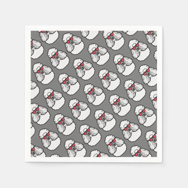 Servilleta De Papel Patrón de candado divertido (Anverso)