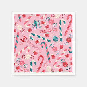 Servilleta De Papel Patrón de Candy Elf Holiday
