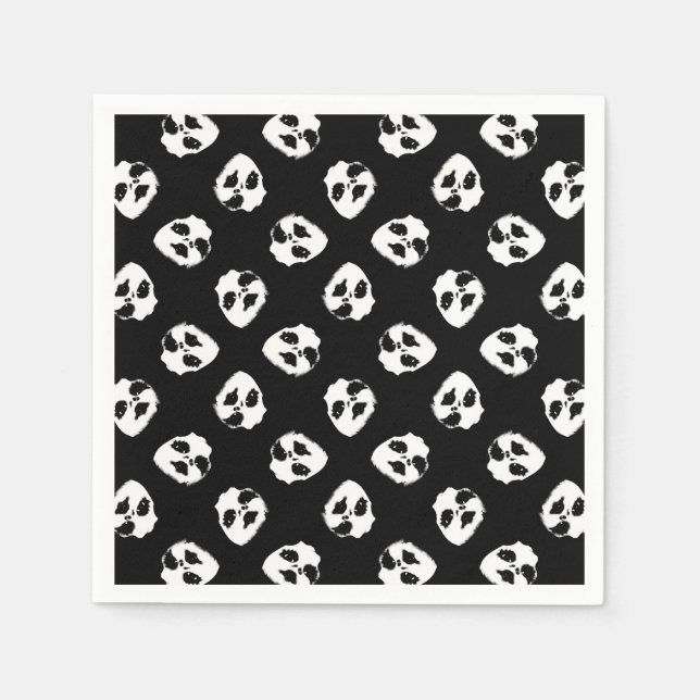 Servilleta De Papel Patrón de cara de muñeca embrujada (Anverso)