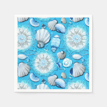 Patrón de cascos marinos del océano azul