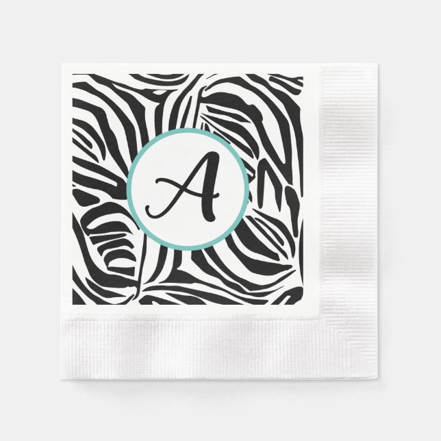 Servilleta De Papel Patrón de cebra (Anverso)