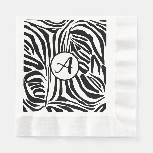 Servilleta De Papel Patrón de cebra (Anverso)