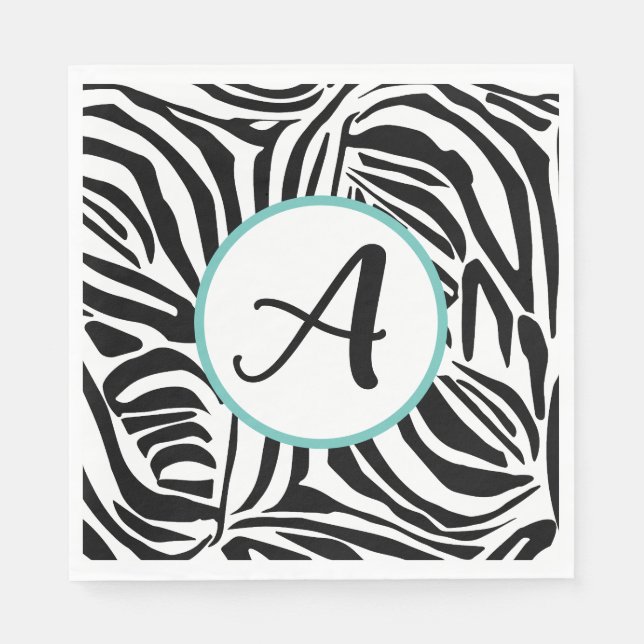 Servilleta De Papel Patrón de cebra (Anverso)