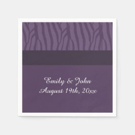 Servilleta De Papel Patrón de cebra púrpura