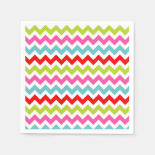 Servilleta De Papel Patrón de cheurón festivo - franjas de vacaciones 