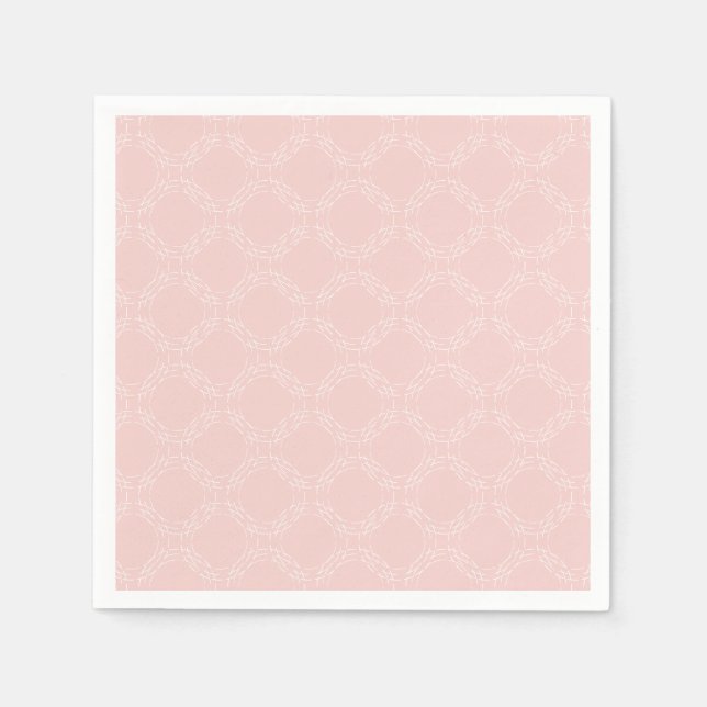 Servilleta De Papel Patrón de círculo rosa pastel (Anverso)