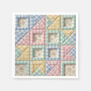 Servilleta De Papel Patrón de colcha de patchwork de gingham