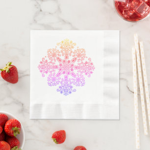 Servilleta De Papel Patrón de color arcoíris boho