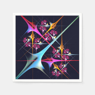 Servilleta De Papel Patrón de color de arte de color rosa floral moder