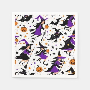 Servilleta De Papel Patrón de compilación de brujas locas