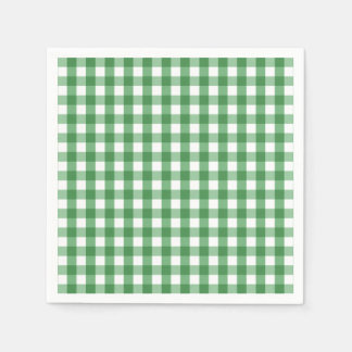 Servilleta De Papel Patrón de comprobación de Gingham blanco verde