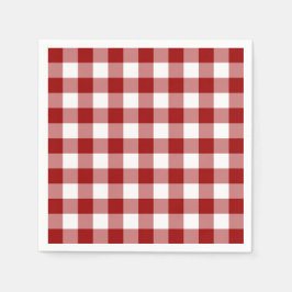 Servilleta De Papel Patrón de comprobación de Gingham rojo clásico