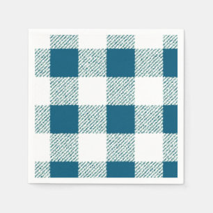 Servilleta De Papel Patrón de comprobación de Gingham verde azul