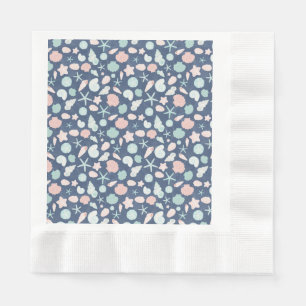 Servilleta De Papel patrón de conchas marinas