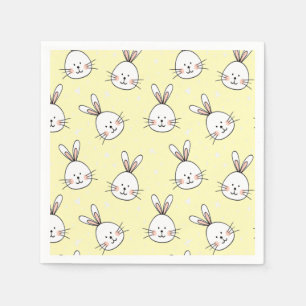 Servilleta De Papel Patrón de conejitos maleados