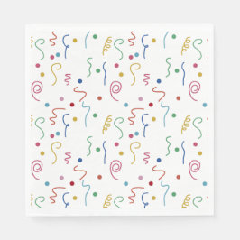Servilleta De Papel Patrón de confeti de fiesta de colores