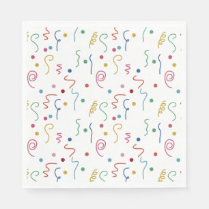 Servilleta De Papel Patrón de confeti de fiesta de colores