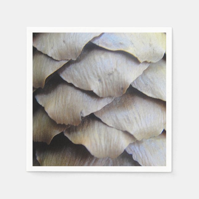 Servilleta De Papel Patrón de cono de abeto marrón (Anverso)