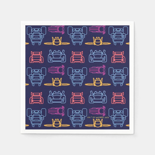 Servilleta De Papel Patrón de contorno de neón Batllantas™ (Anverso)