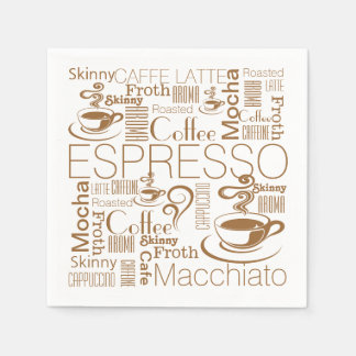 Servilleta De Papel Patrón de contraste de café blanco marrón