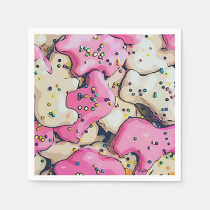 Servilleta De Papel Patrón de cookies de animales escarchados