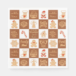 Servilleta De Papel Patrón de cookies de pan de jengibre