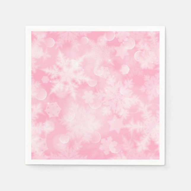 Servilleta De Papel Patrón de copo de nieve (Anverso)