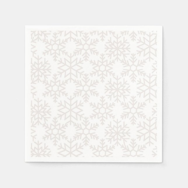 Servilleta De Papel Patrón de copo de nieve (Anverso)