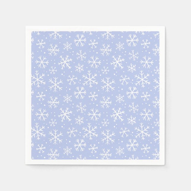 Servilleta De Papel Patrón de copo de nieve doodle – Navidad de invier (Anverso)