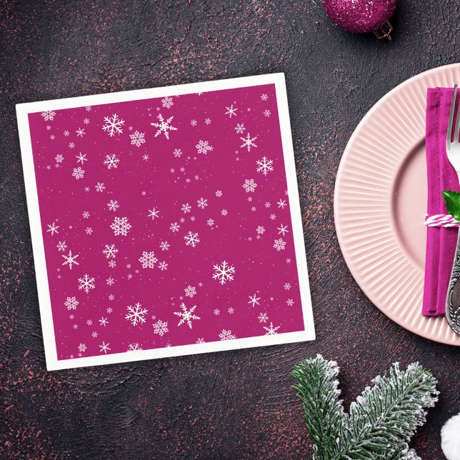 Servilleta De Papel Patrón de copo de nieve en vacaciones de Navidades (Subido por el creador)