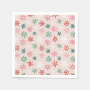 Servilleta De Papel Patrón de copo de nieve multicolor – Navidad de in