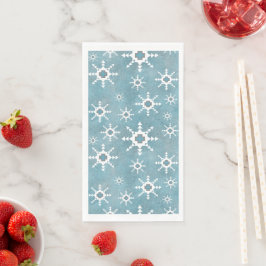Servilleta De Papel Patrón de copos de nieve geométricos de invierno d