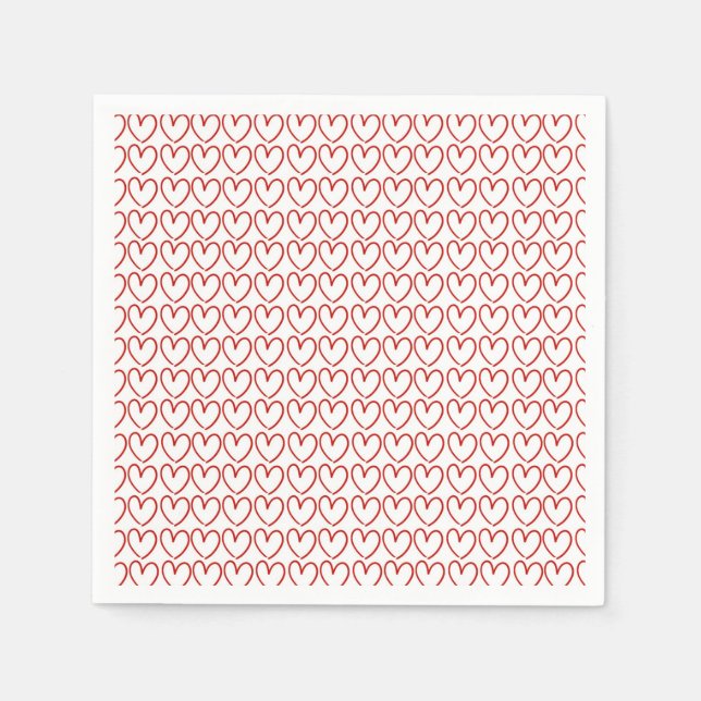 Servilleta De Papel Patrón de corazón de amor (Anverso)