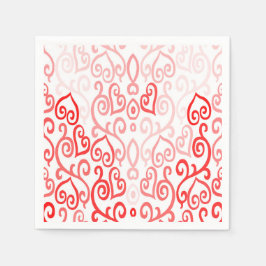 Servilleta De Papel Patrón de corazón rojo y rosa