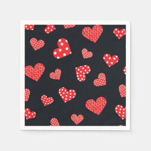 Servilleta De Papel patrón de corazones sin costuras
