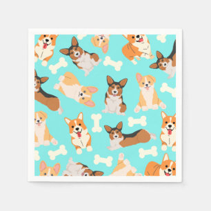 Servilleta De Papel Patrón de Corgi galés de Pembroke