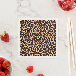Servilleta De Papel Patrón de crema marrón de piel de leopardo -