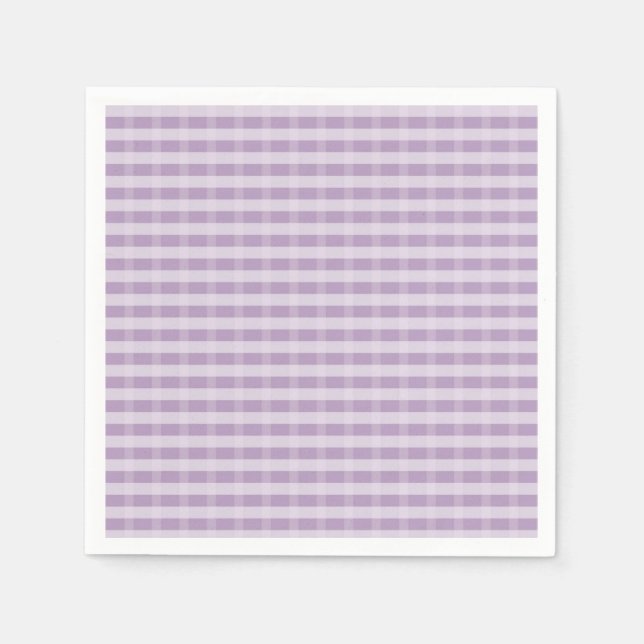 Servilleta De Papel Patrón de Cuadro Morado Lindo (Anverso)