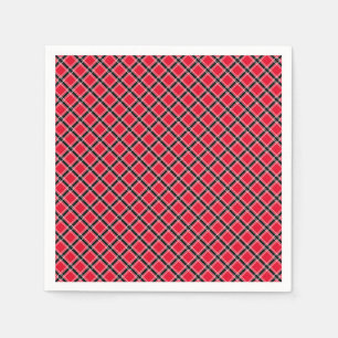 Servilleta De Papel Patrón de cuadros coloridos en una jaula oblicua