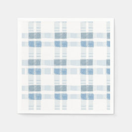 Servilleta De Papel Patrón de cuadros con rayas azul bebé