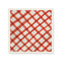 Patrón de cuadros de gingham de acuarela roja pint