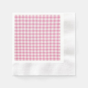 Servilleta De Papel Patrón de cuadros rosa bebé