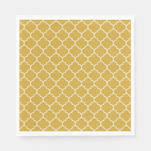 Servilleta De Papel Patrón de cuatro hojas dorado