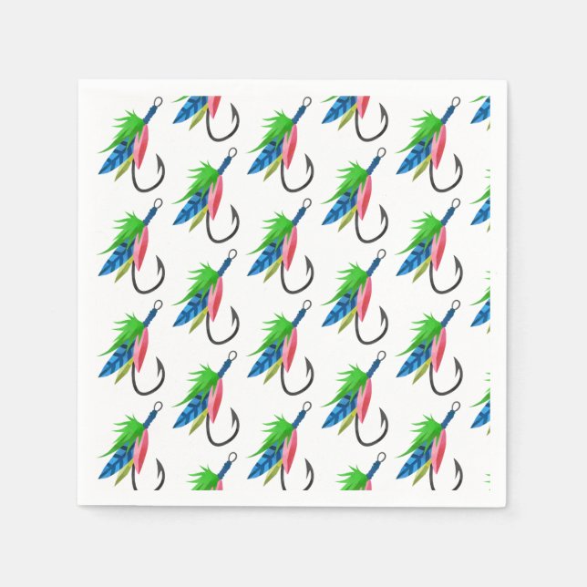 Servilleta De Papel Patrón de cumpleaños O-fish Patrón Fisherman (Anverso)