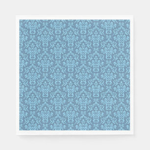 Servilleta De Papel Patrón de damasco azul