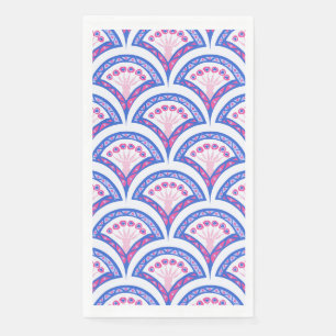 Servilleta De Papel patrón de damasco floral azul