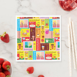 Servilleta De Papel Patrón de desayuno caprichoso