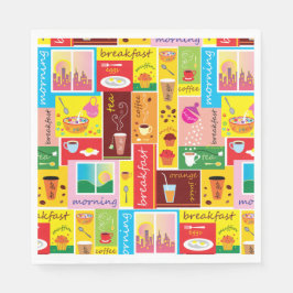 Servilleta De Papel Patrón de desayuno caprichoso