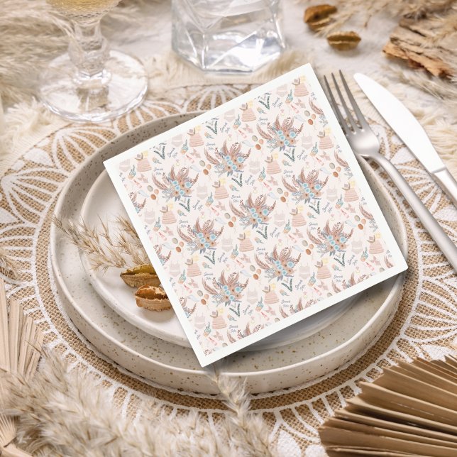 Servilleta De Papel Patrón de Despedida de Soltera Boho (Subido por el creador)